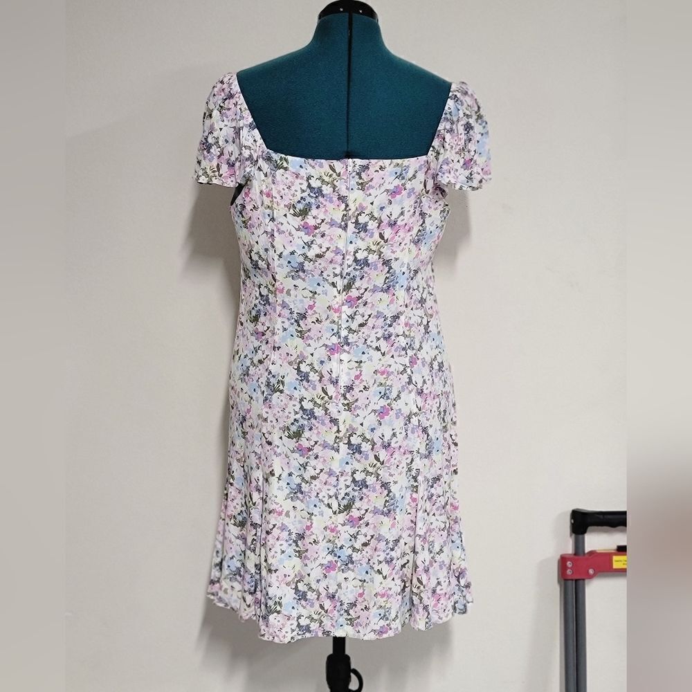 Juniors' SO Sweetheart Flutter Sleeve Mini Dress Floral Multicolor Size XL - Picture 8 of 12